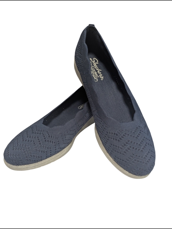 Skechers Shoes - Skechers Women's Air-Cooled Memory Foam Navy Knit Slip-On Shoes